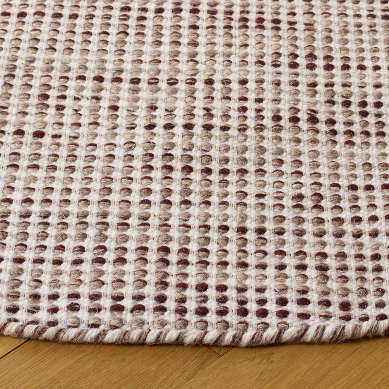 Corenia Hand Tufted Wool/Cotton Rug in Brown/Ivory, Round 7'