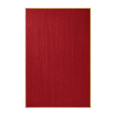 Machine Washable Solid Red Area Rug