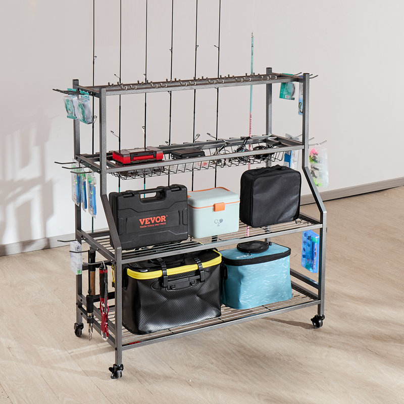 Steel Freestanding Fishing Rack