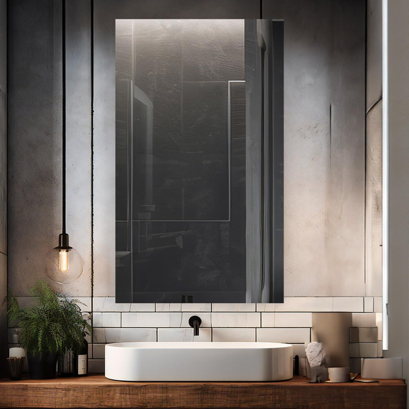 AQUADOM Royale 24" W x 40" H x 5" D Left Hinge Medicine Cabinet with Electrical Outlets, Defogger, Adjustable LED 3X Magnifying Mirror
