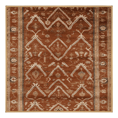 Machine Washable Persian Brown Area Rug