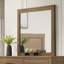 Noyer / châtaignier, ensemble de commode pour lit grand et miroir 3 pièces