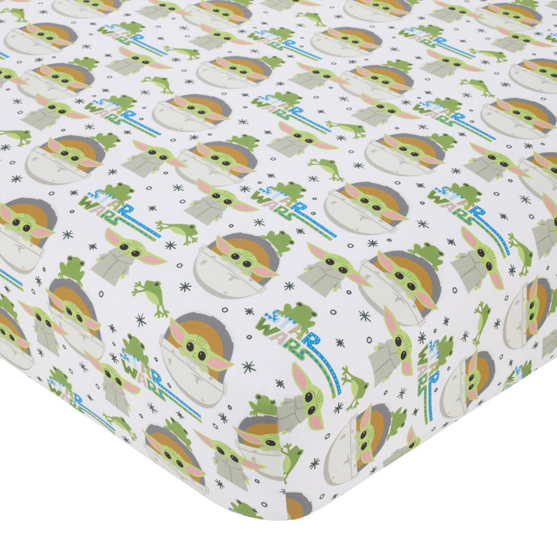Drap-housse pour lit de bébé standard NoJo Star Wars The Mandalorian Grogu