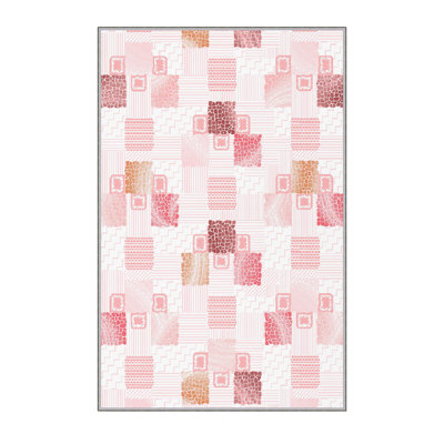 Stylish Woven Carpet, 5.6 x 7.5 Feet, 100% Polyester, 0.3 in Pile Height | Antibacterial, Non-Slip PVC Felt Dot Underside, Machine Washable | 3D Digital Printing, Durable & Easy to Maintain - Perfect for Any Room