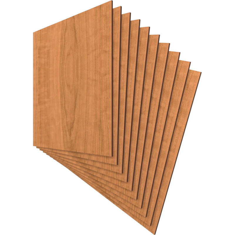 Planches en bois, Cerisier, H 23,75 po x l 23,75 po x P 0,25 po