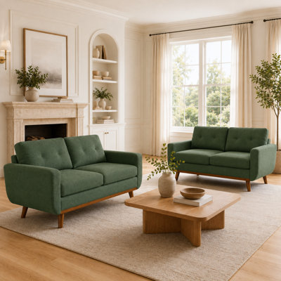 2 - Piece Nubby Upholstered Living Room Set