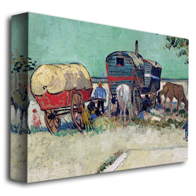 «Gypsy Encampment Arles, 1888» par Vincent Van Gogh, reproduction sur toile