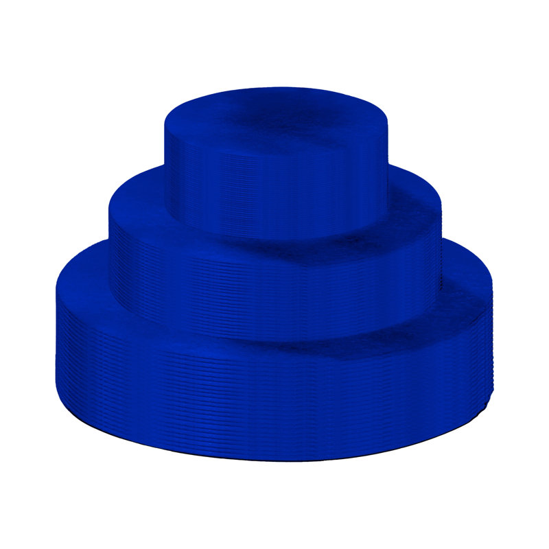 Séparateur de plaques en feutre FabricLA | Ensemble de 48 tampons ronds en 3 tailles différentes, Bleu royal