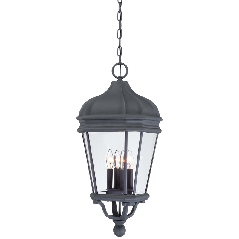 Bach 4 - Light Outdoor Hanging Lantern, Black