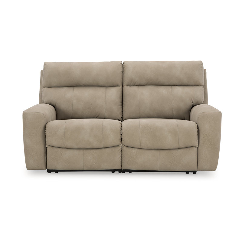 Matsuda 2-Piece Power Reclining Sectional Loveseat, Beige