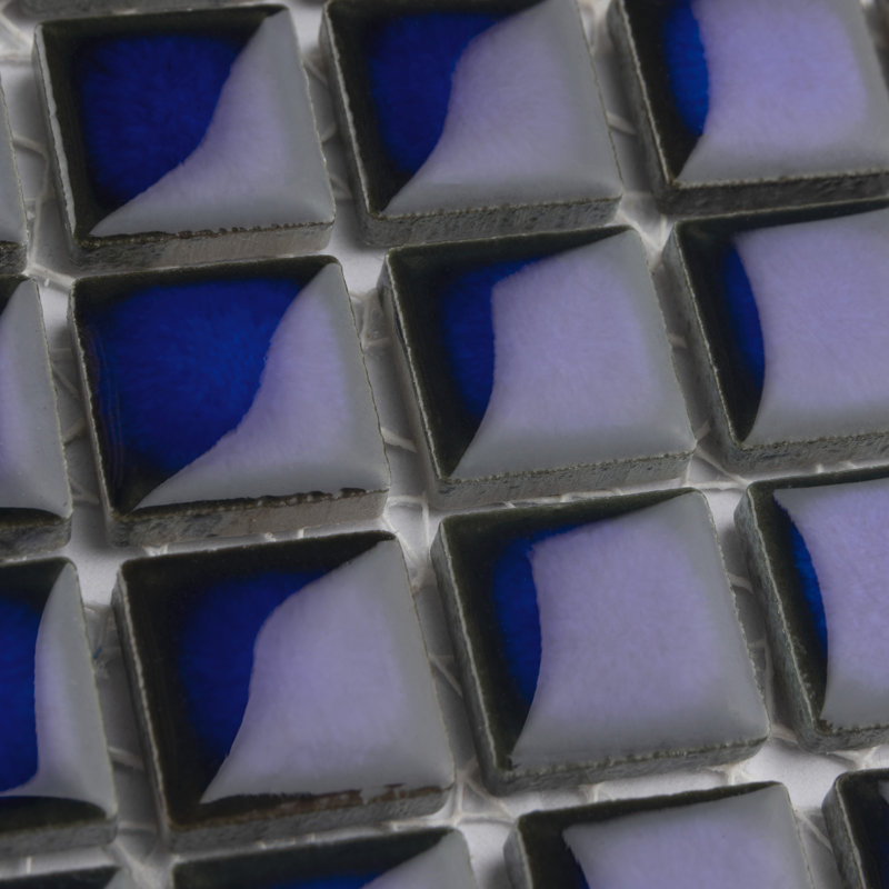 Hudson Edge Blue Eye 12-1/4" x 12-1/4" Porcelain Mosaic Tile