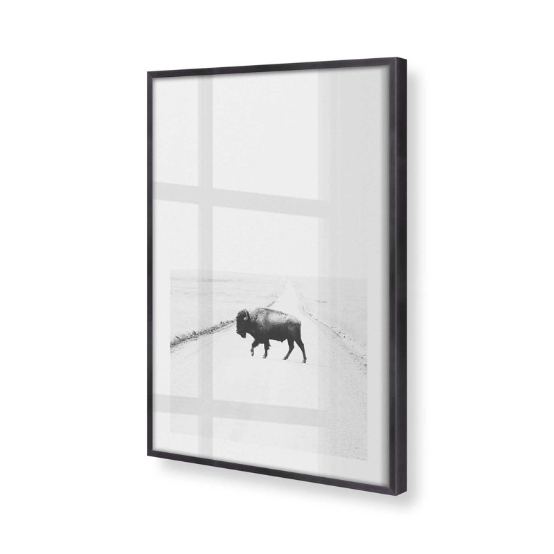 Imprimé Prairie Traveller II, Cadre en zinc patiné, H 15,25 po x l 12,25 po x P 1,25 po