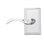 Faux levier Bravura 903-1 sur rosace rectangulaire traditionnelle en chrome poli - droite