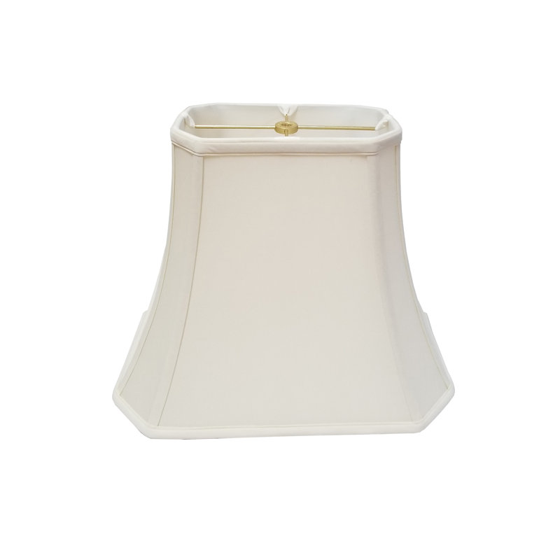 Abat-jour cloche en soie / shantung, Coquille d'oeuf, H 10,5 po x l 14 po x P 14 po