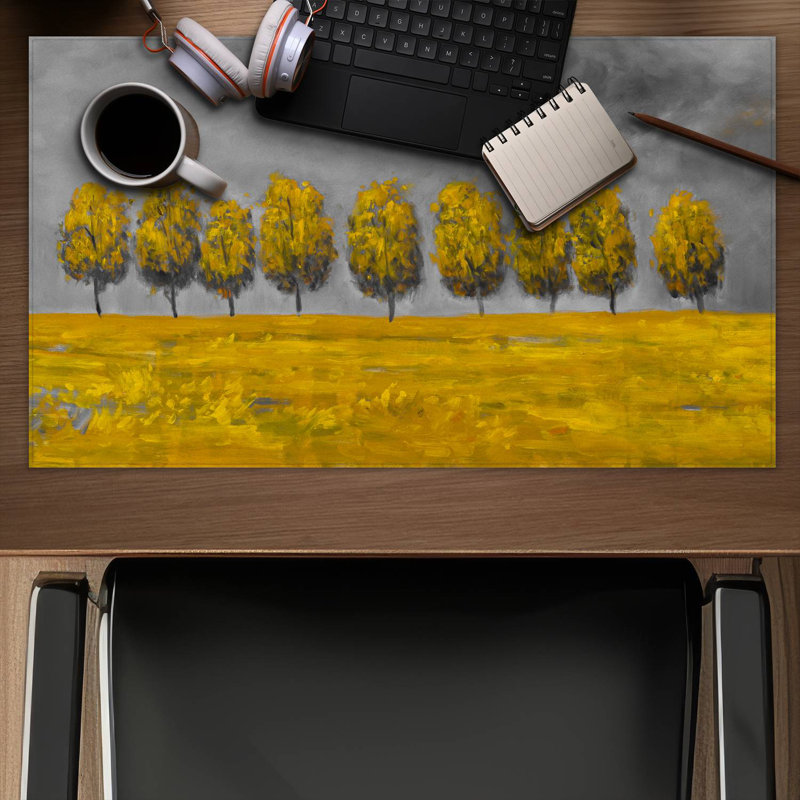 Trees in a field - 14.00"x24.25" Desk mat