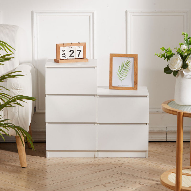 32cm W Solid Wood Bedside Table