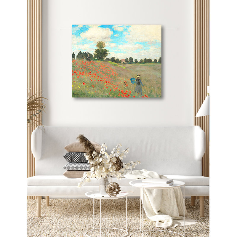 Coquelicots à Argenteui par Claude Monet - reproduction d'art, H 24 po x l 30 po x 1,5 po, Toile tendue