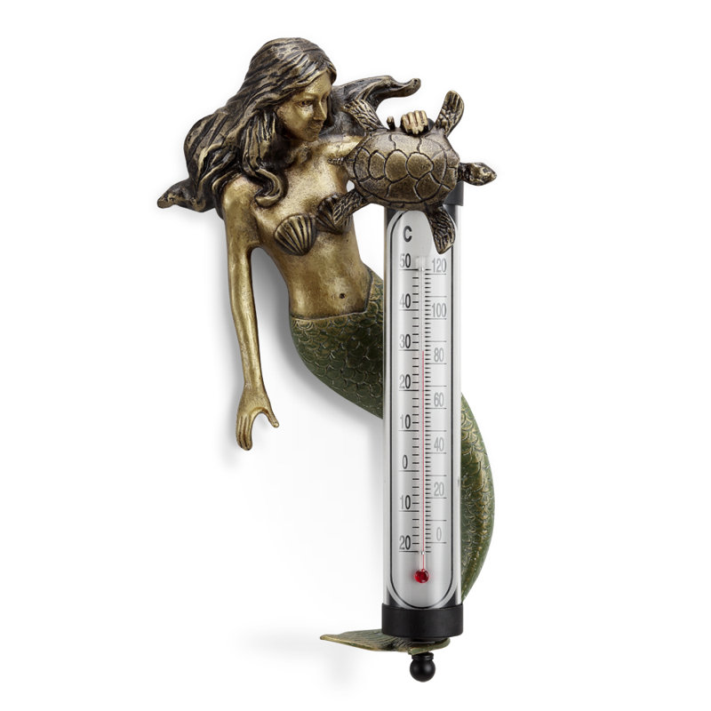 Mermaid Design Outdoor Thermometer