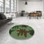 Tapis vert/brun à motifs-1189226568