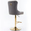 Tabourets de bar à hauteur ajustable - Revêtement en velours beige, dossier pour une expérience, 27 à 35 pouces, caractéristique captivante moderne pour la maison et le pub,-330665293