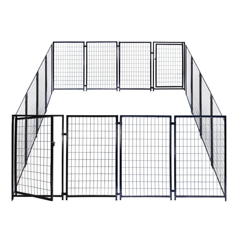Chenil pour chien très grand et robuste de 10 pi x 10 pi x 4 pi Helena - 16 panneaux