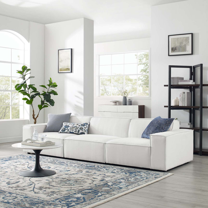 Modway Restore 3-Piece Sectional Sofa, White