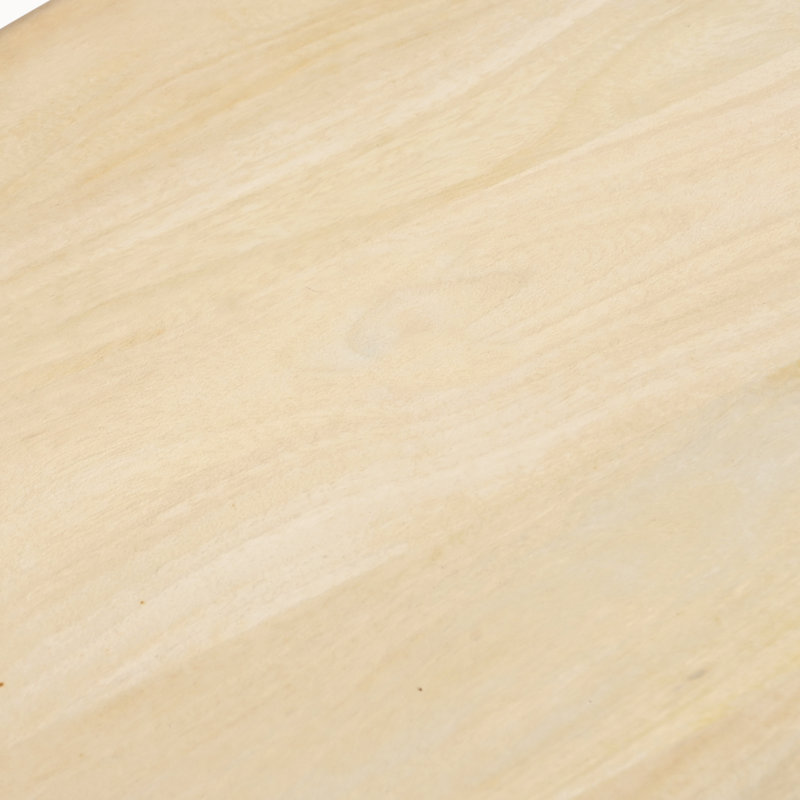 Elldar Circular Pebble Three Pillar White Oak Wooden Coffee Table - Contemporary Scandi Design 