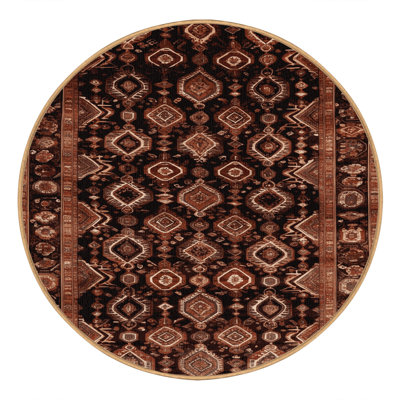 Machine Washable Persian Brown Area Rug