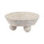 Bol décoratif décoratif en papier mâché pour décoration intérieure - bol moderne parfait pour le comptoir de la cuisine, la table basse ou le style de l'entrée - blanc-465419193