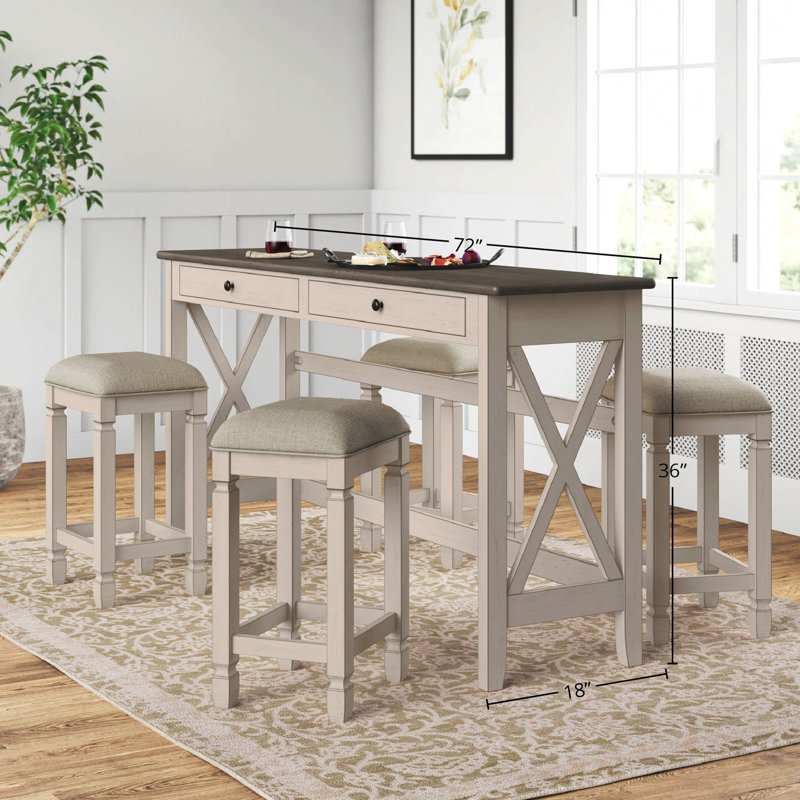 Console avec 4 tabourets