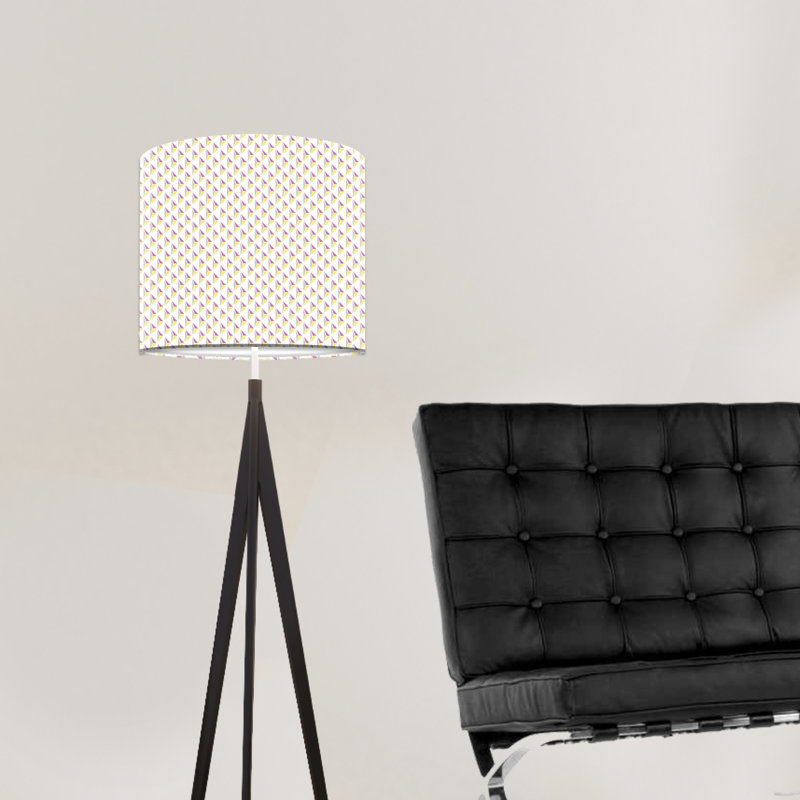 29 cm H Drum Paper Lamp Shade ( Screw On ) in Red and White