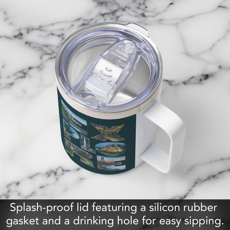 Explore Stainless Steel Mug w/Lid 12 oz.