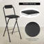 Tabouret de bar portatif pliant avec dossier, chaise pliante de 29,5 po de hauteur, siège en cuir rembourré, pour la salle à manger de l'îlot de cuisine Cafe