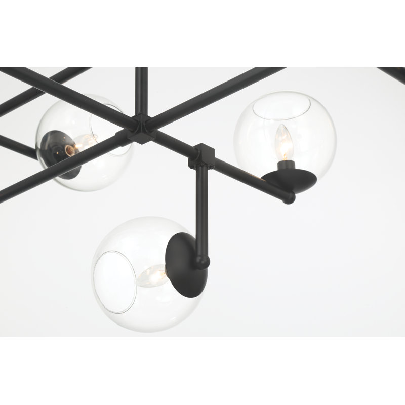 Luminaire suspendu 9 lumières Corrarius Studio® Randarius, Charbon