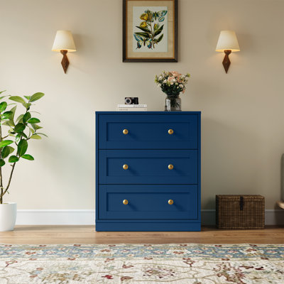 Modern Nightstand With 3 Drawers