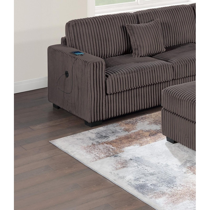 Sectional sofa with footstool