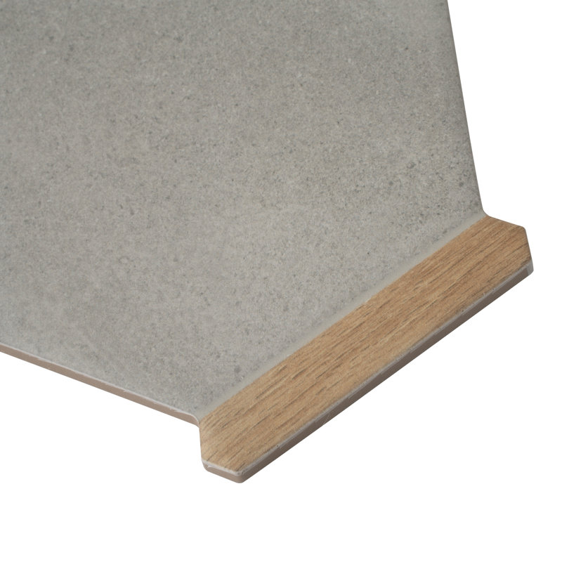 Aureole 8,66 po X 9,84 po Carreau de sol et mur hexagonal en porcelaine grise matte et brun (8,07 pieds carrés / caisse) - 18 feuilles