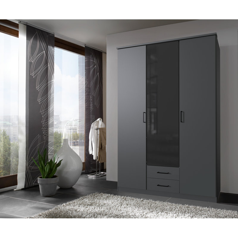Nakylah 3 Door Manufactured Wood Wardrobe