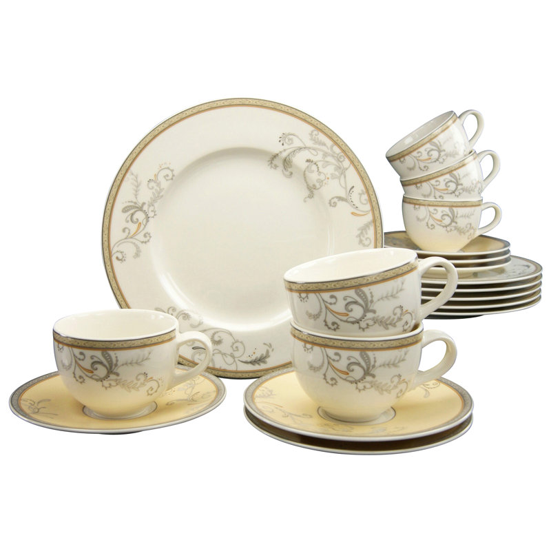 Creatable Villi Medici Porcelain China Dinnerware - Set of 18
