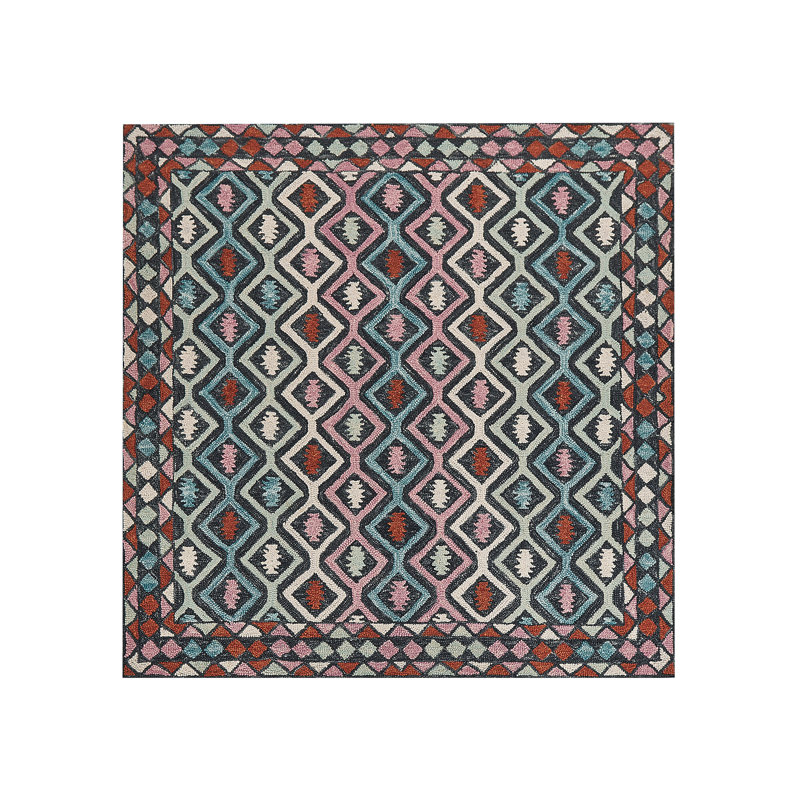 Scaggsville Geometric Wool Hand Woven Area Rug, Square 200 x 200cm