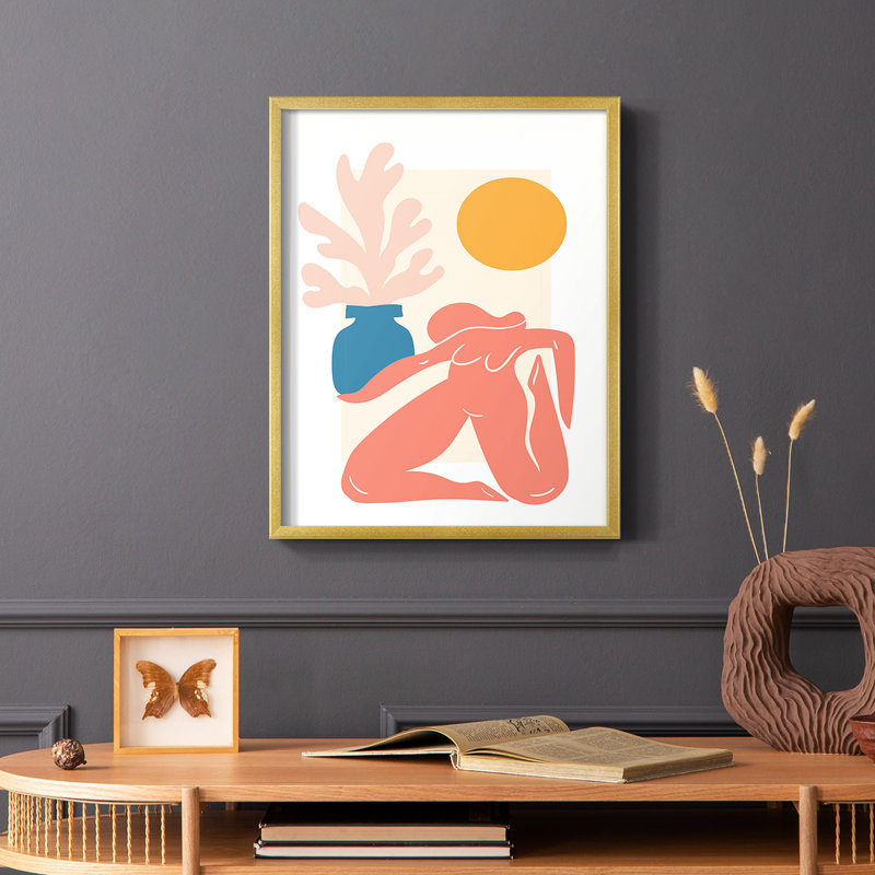 Matisse CDLI, reproduction encadrée - bois massif, H 20 po x l 16 po, Cadre doré simple