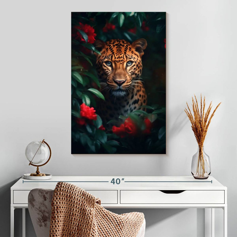 Brampt Leopard Flowers, 30" H x 20" W