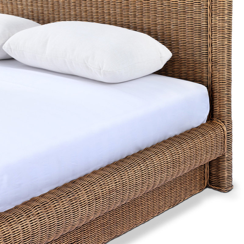 Costa Solid Wood Bed, King