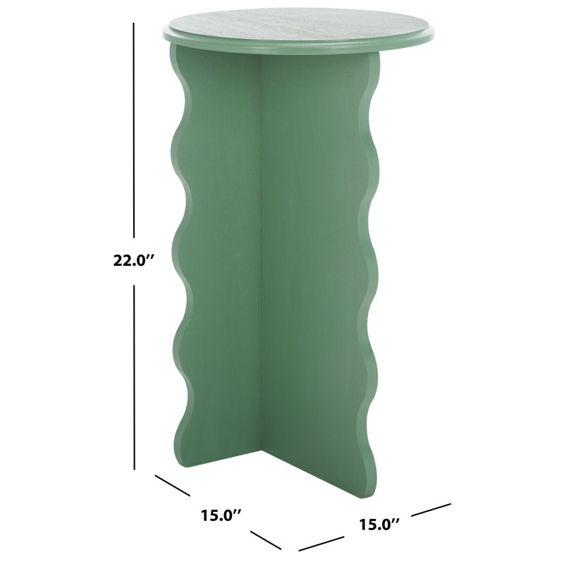 Table d'appoint Michelo Wavy, Vert sauge