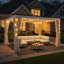 12 pi. L 10 pi. Pergola à persiennes tout aluminium en aluminium de qualité supérieure D 6 personnes