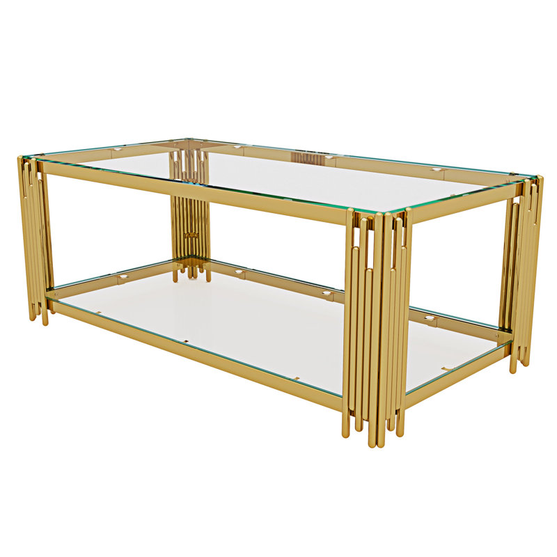 Table basse en verre transparent, Transparent