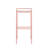 Svelte Minimalist 29.5" Seat Height Pink Metal Armless Low Back Bar Stool with Integrated Footrest for Kitchen Islands and Home Bars-1368034309