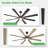 72 Inch Large Ceiling Fan with Light, Modern 8-Blade Black and Wood Indoor Outdoor Fans with Remote App Control Dimmable Light, Quiet DC Motor Reversible 6 Speed Timer-652494709-652494719-652494716