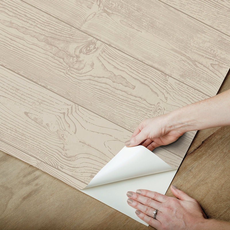 Papier peint adhésif Urban Shiplap, Brun