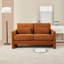 Canapé 58,66 po à 2 places en tissu tricoté haut avec coussins décoratifs - Structure en bois massif Capacité de 600 lb pour les salons, les appartements et les bureaux-746799073